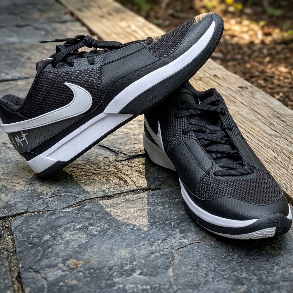 Nike Men's 13.5 Ja 1 TB Basketball Shoes Black NWOB Y2K Streetwear Hoops